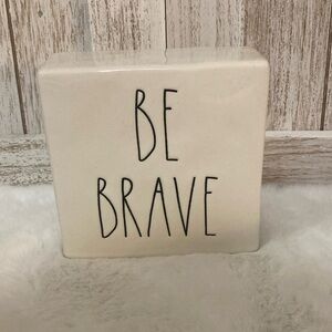 Rae Dunn Be Brave/Work Hard Paperweight